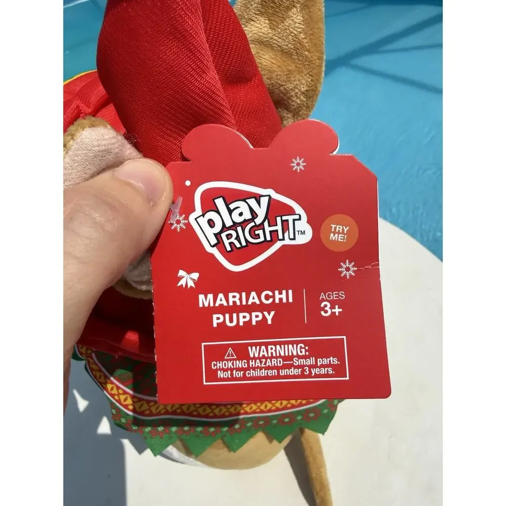 Play Right Animated CHRISTMAS Mariachi Plush Puppy Dog 12